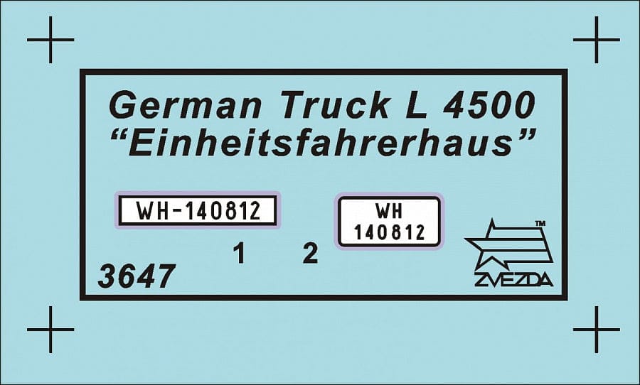 Zvezda - 3647 - Mercedes-Benz L 4500 - decals