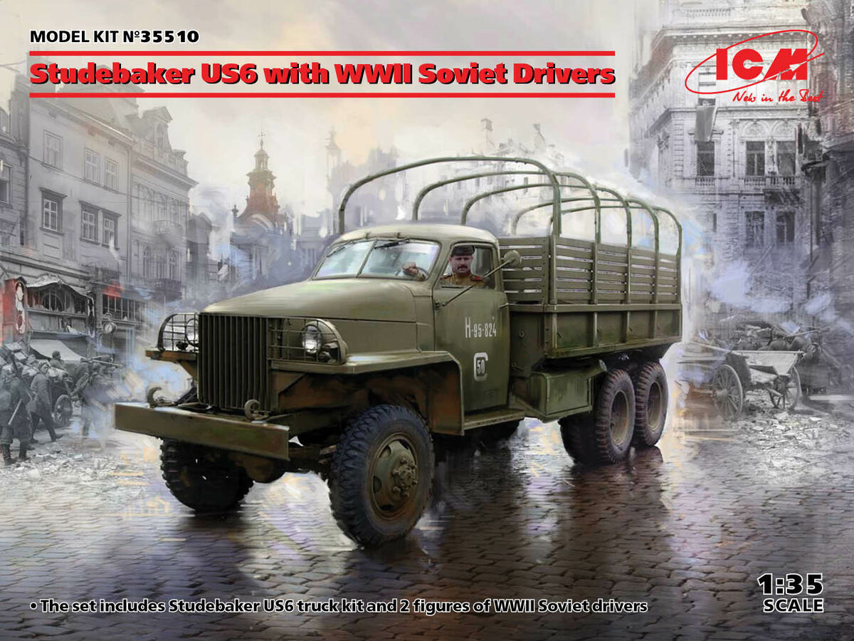 Studebaker US6 2½-ton 6×6 with Soviet Drivers