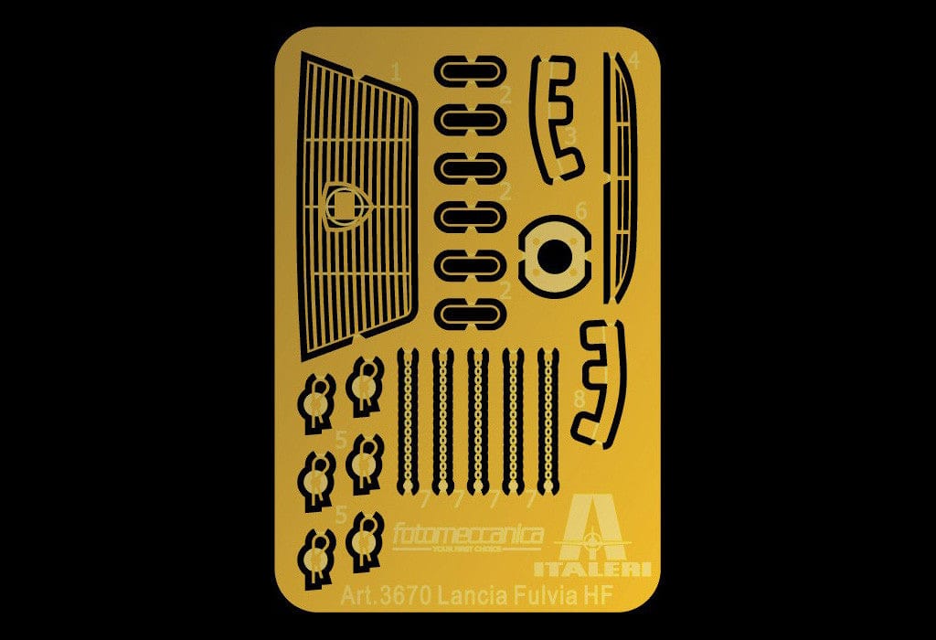 280 - Italeri - 3670 - Lancia Fulvia 1.6 Coupé HF Rallye - photo-etched parts