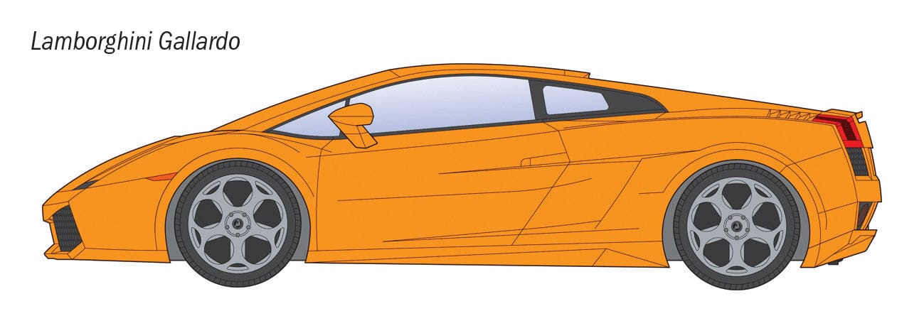 300 - Italeri - 3673 - Lamborghini Gallardo - paint schemes