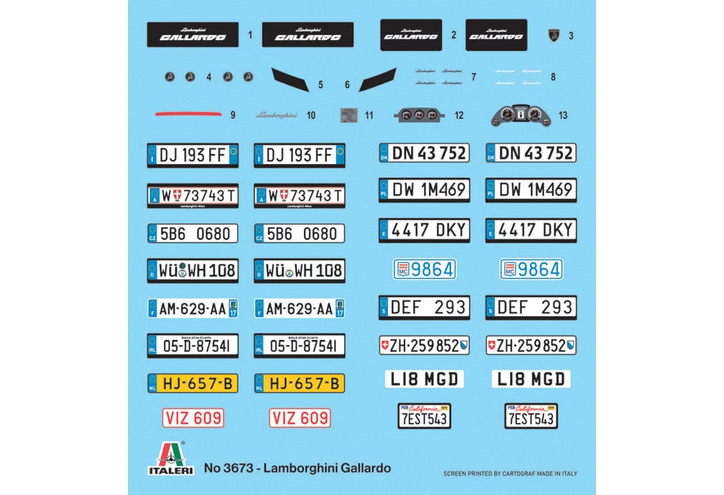 400 - Italeri - 3673 - Lamborghini Gallardo - decals