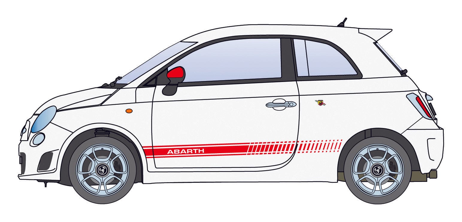 Italeri - 3674 - Fiat 500 Abarth (2008) - paint schemes