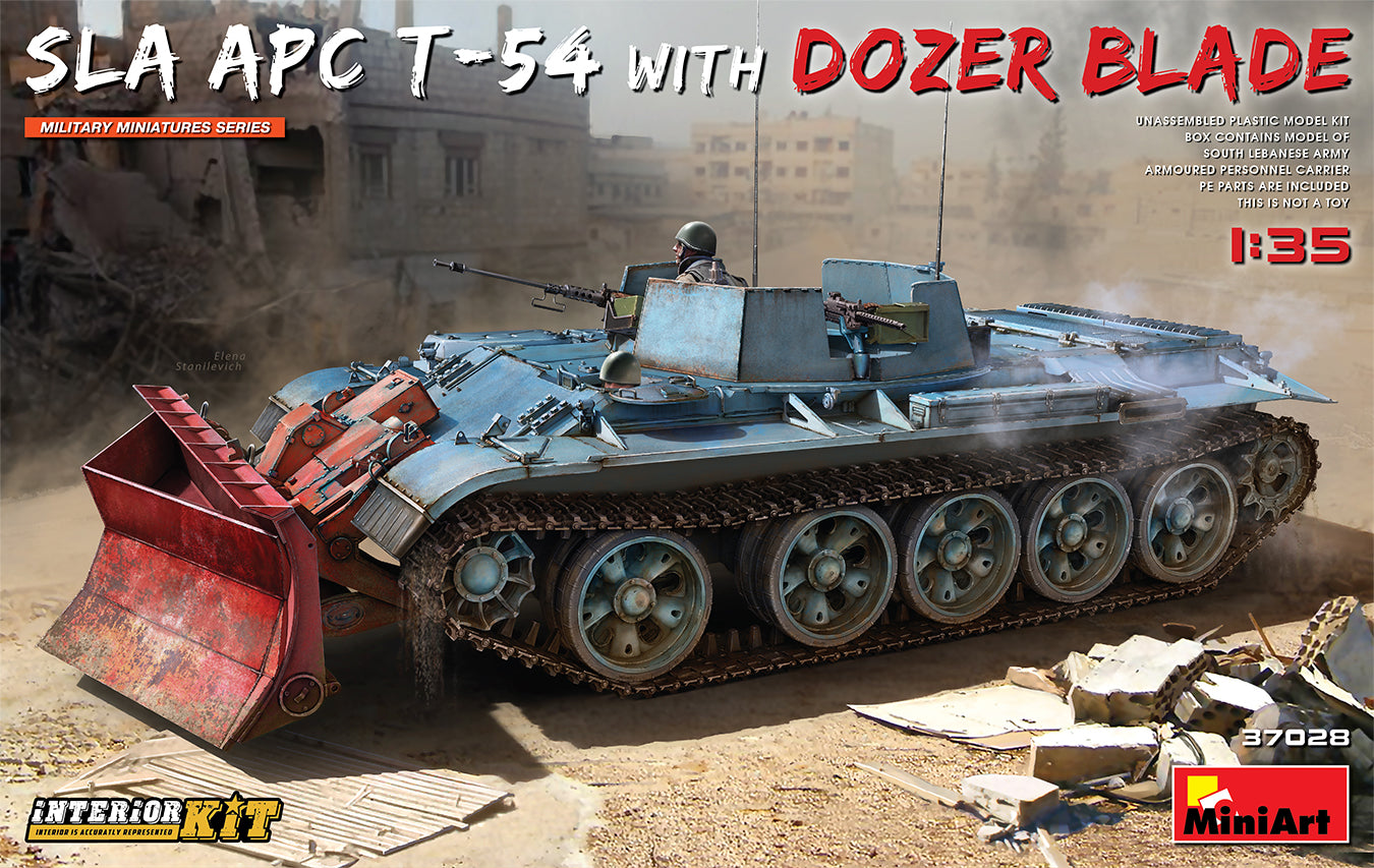 T-54 APC with Dozer Blade with Interior