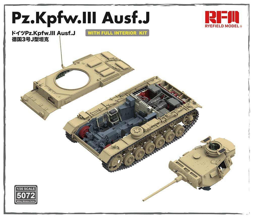 500 - Rye Field Model - 5072 - Pz.Kpfw. III Ausf. J [interior kit] - digital model