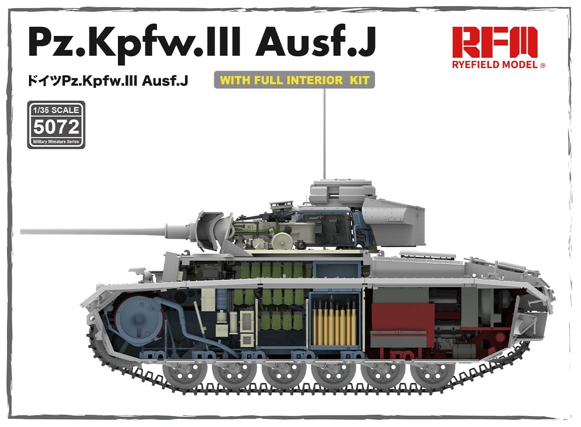 Rye Field Model - 5072 - Pz.Kpfw. III Ausf. J [interior kit] - digital model