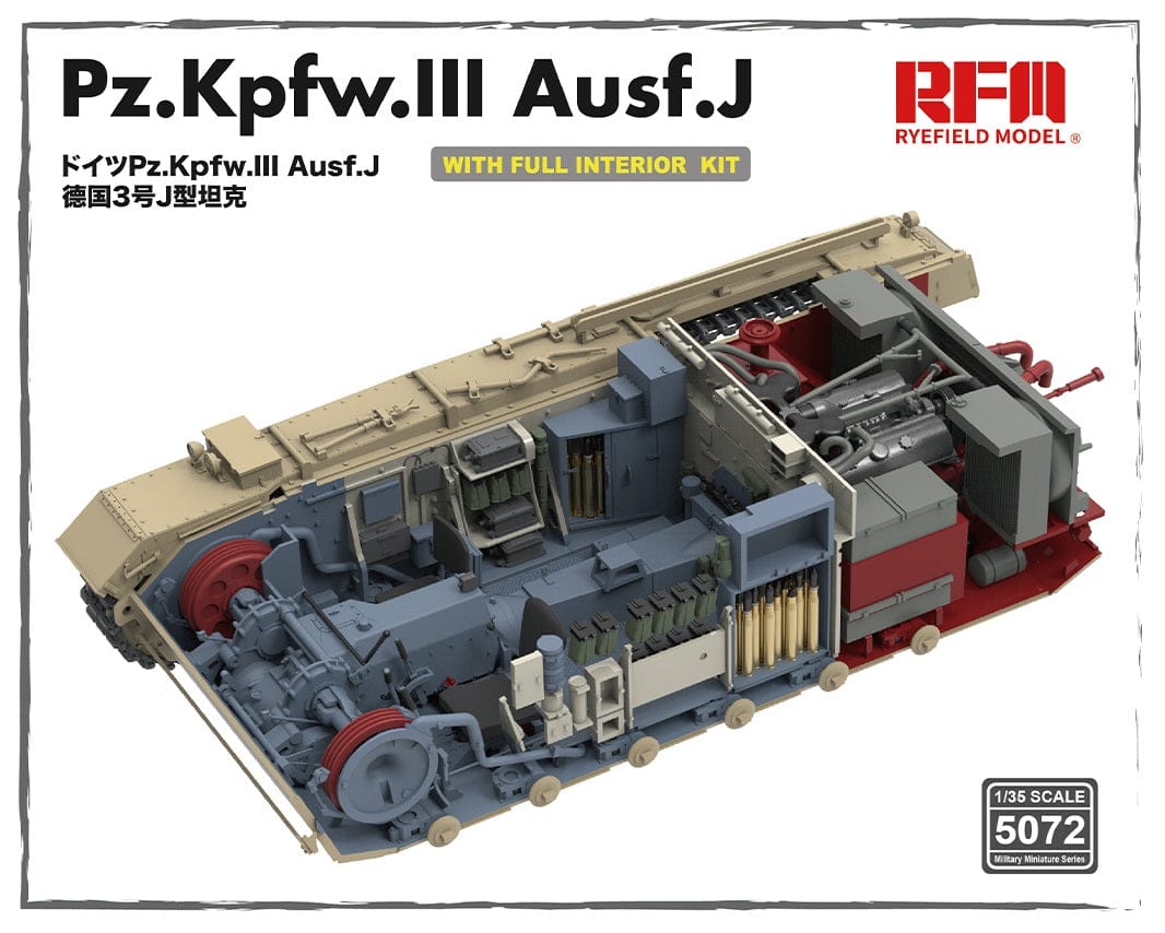 502 - Rye Field Model - 5072 - Pz.Kpfw. III Ausf. J [interior kit] - digital model