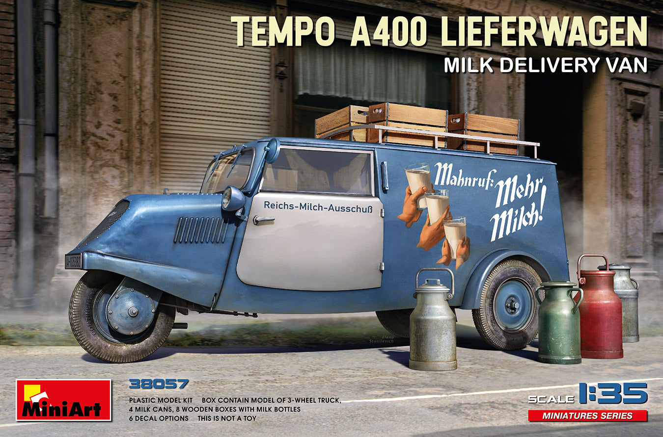 Fourgon de livraison de lait Tempo A40 Lieferwagen