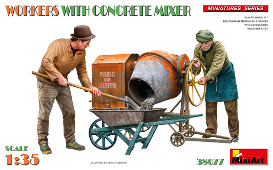 010 - Workers with Concrete Mixer - primary image