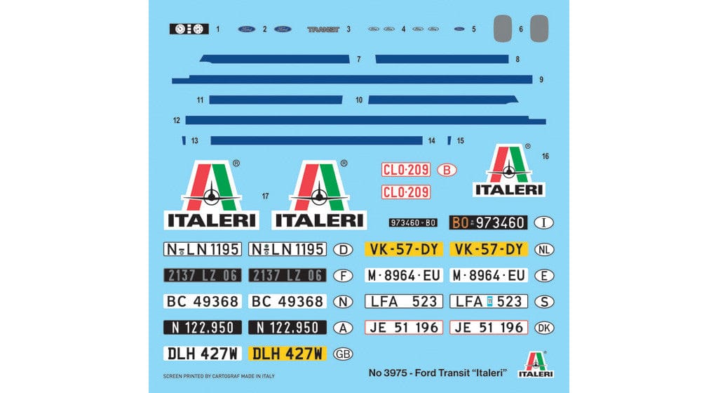 400 - Italeri - 3975 - Ford Transit Mk II - decals