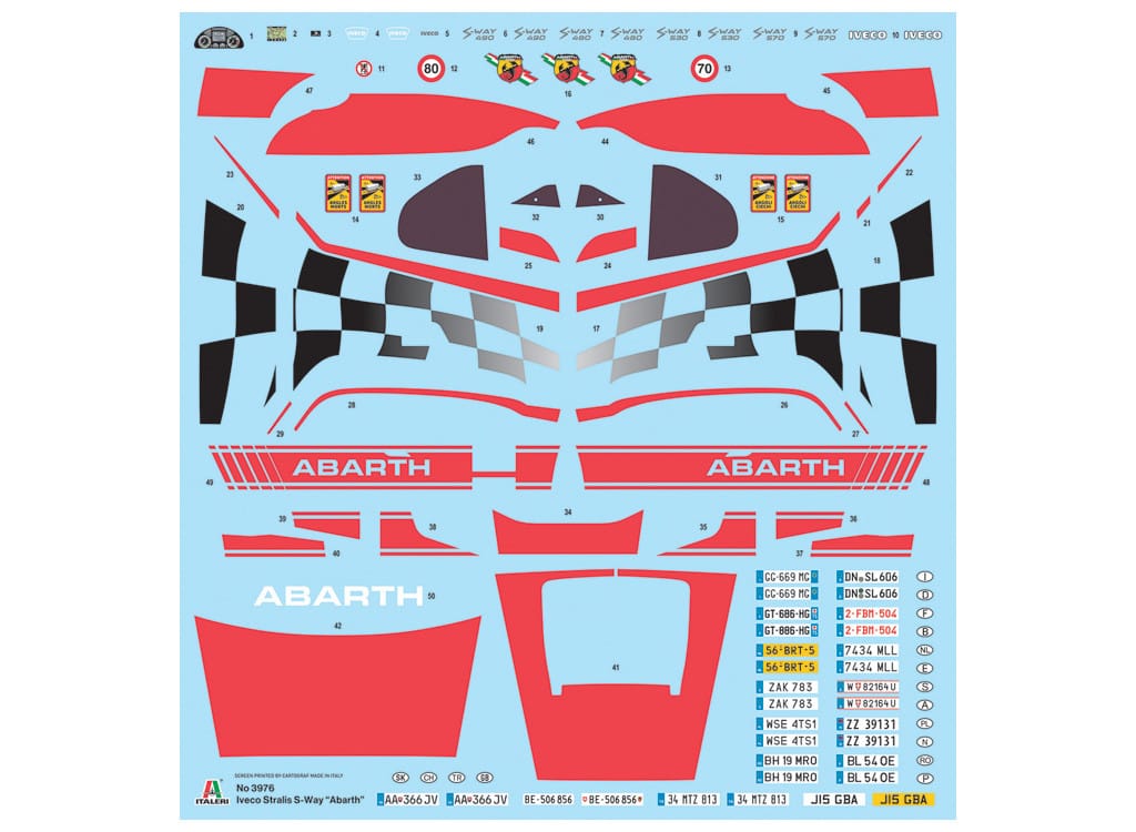 400 - Italeri - 3976 - IVECO Stralis S-Way XP Abarth - decals