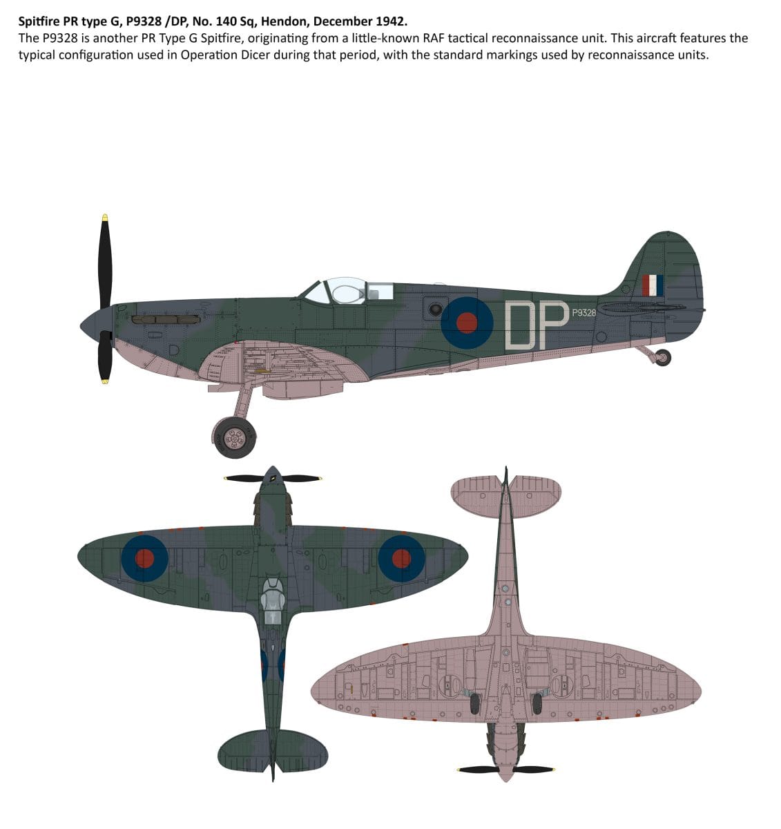 IBG - 72600 - Supermarine Spitfire PR Mk Ic / PR Mk Ig - paint schemes