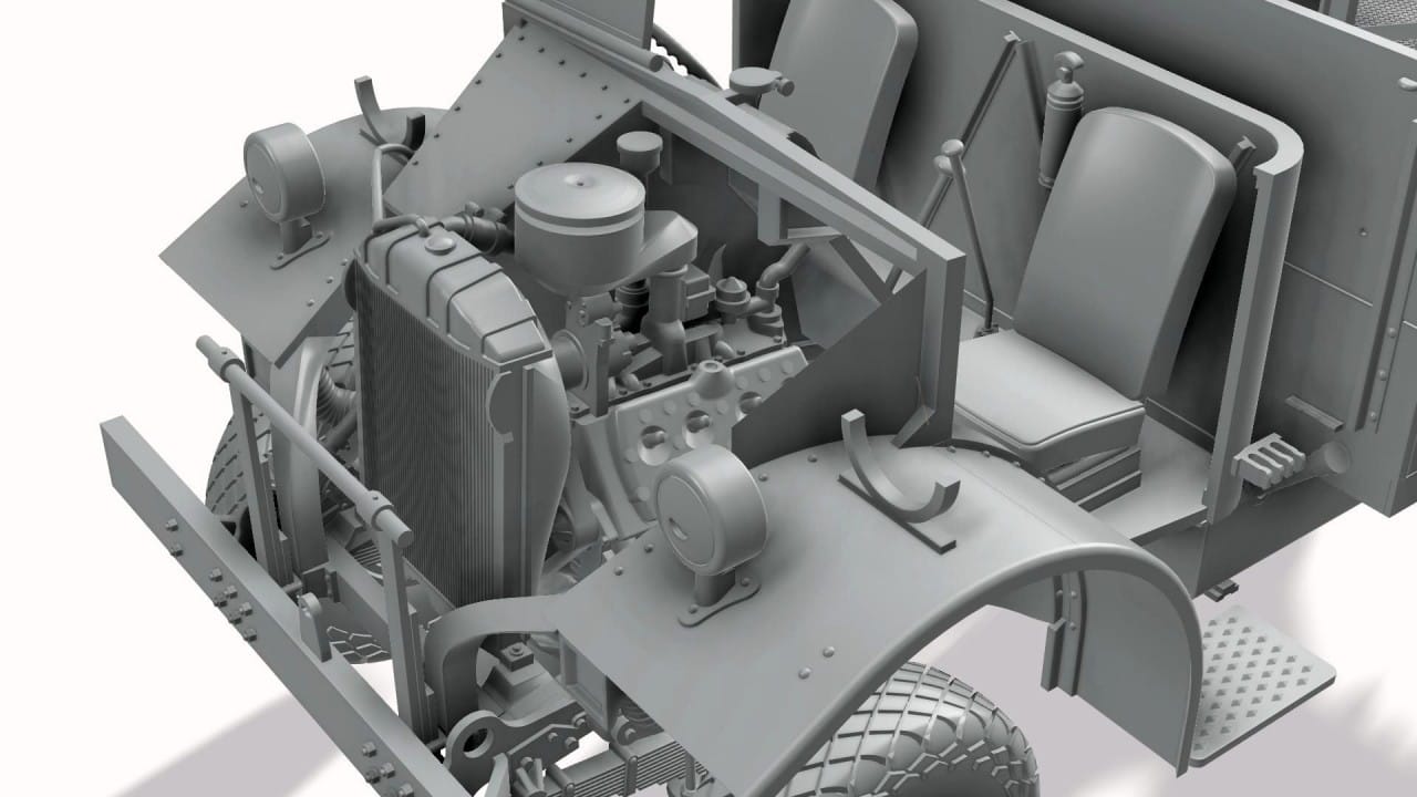 Thunder Model - TM35312 - LRDG Ford F30 Gun Truck with OQF 37mm Mk I - digital model