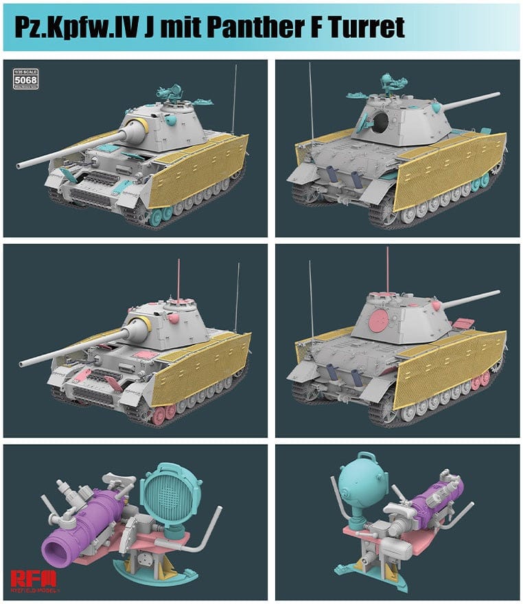 500 - Rye Field Model - 5068 - Pz.Kpfw. IV Ausf. J with Panther Ausf. F Turret - digital model
