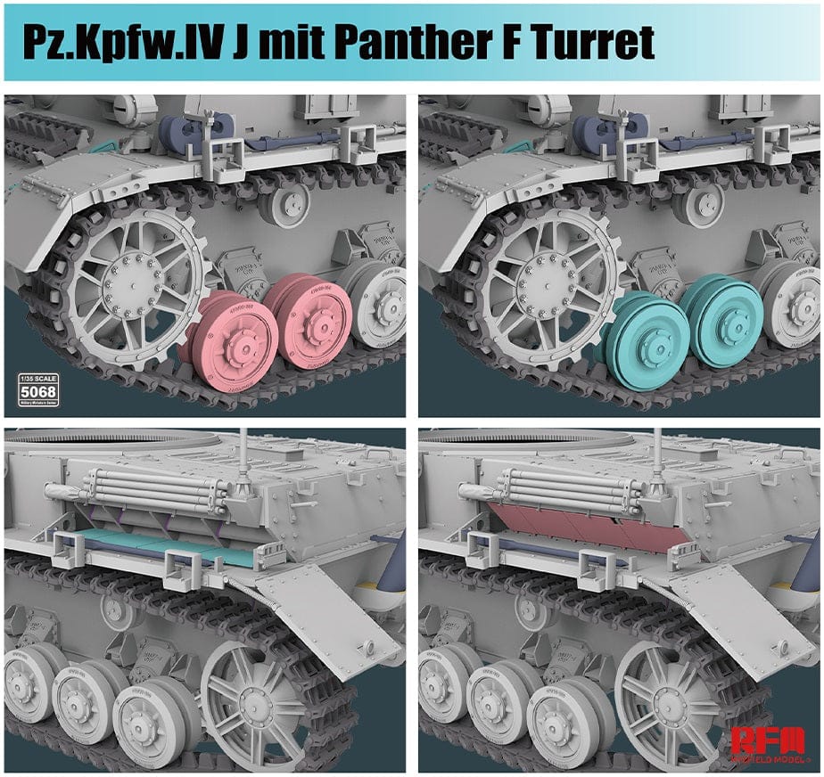 Rye Field Model - 5068 - Pz.Kpfw. IV Ausf. J with Panther Ausf. F Turret - digital model