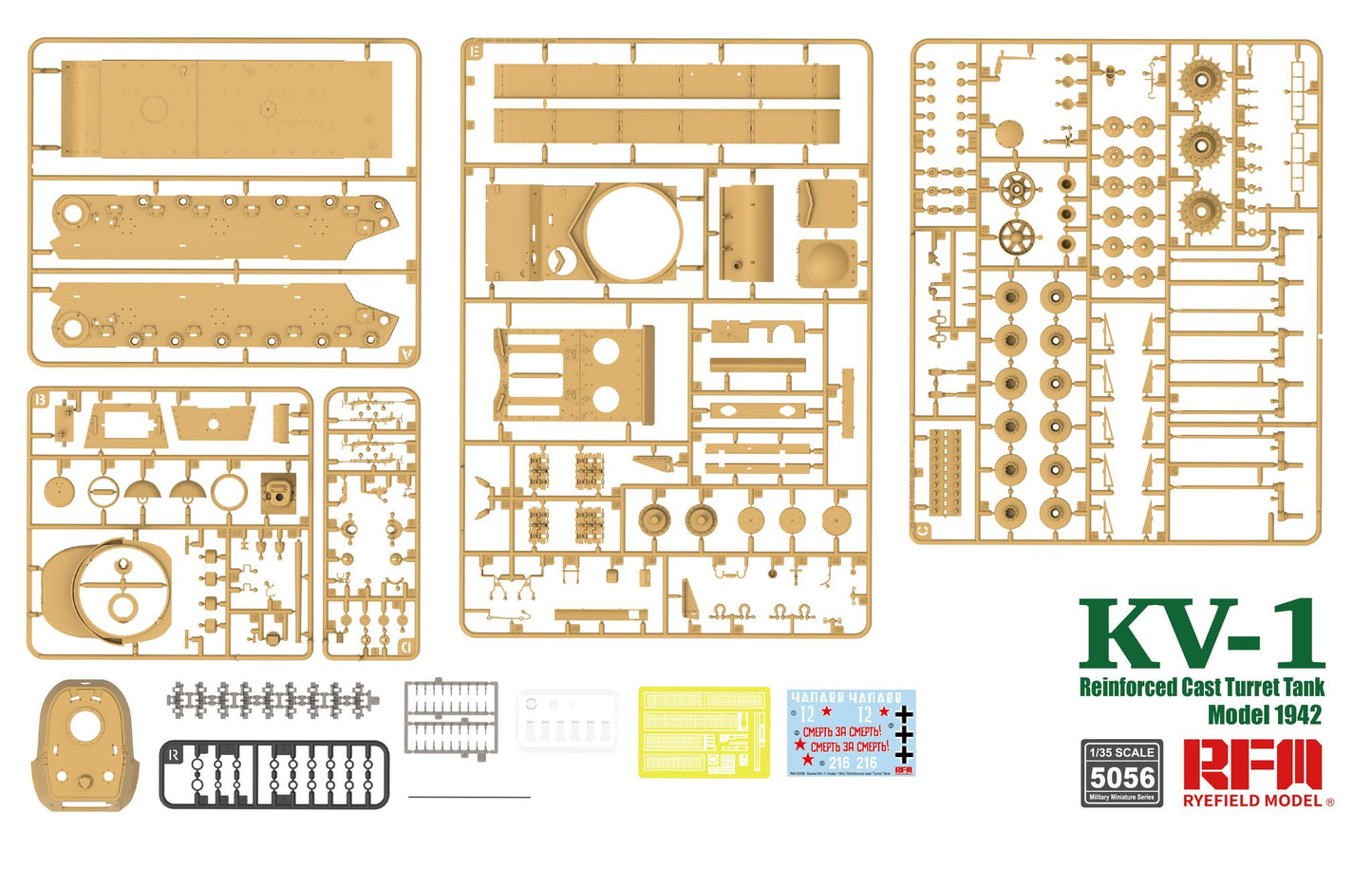 200 - Rye Field Model - 5056 - KV-1 obr. 1942 (Cast Turret) - sprue