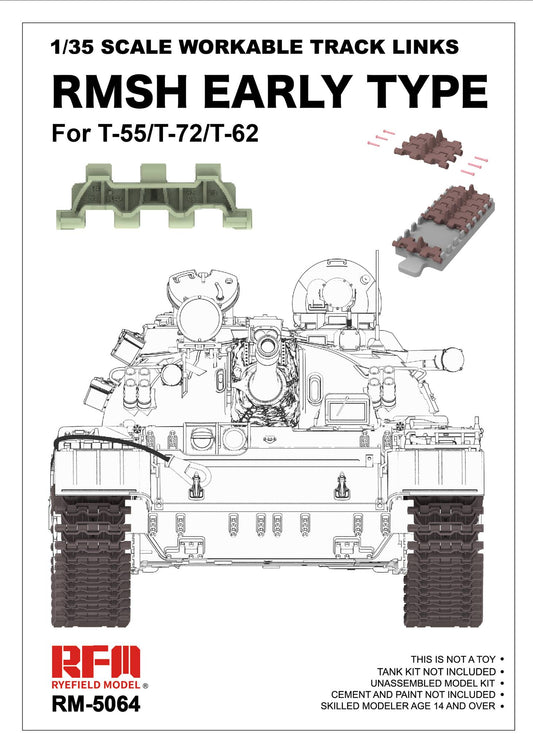 010 - Rye Field Model - 5064 - T-55/T-62/T-72 RMSH (early) Workable Track Links - primary image