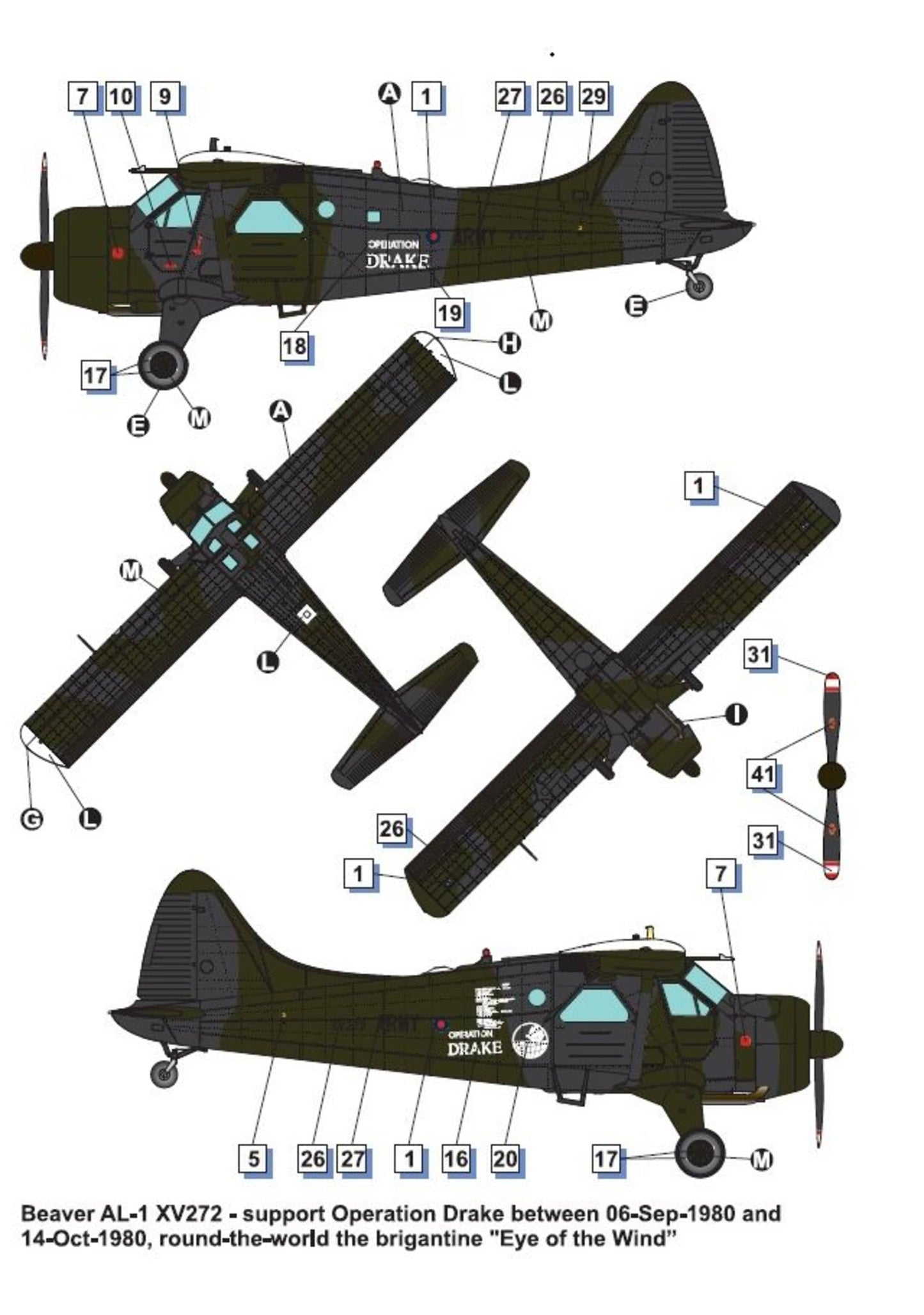 302 - Dora Wings - 48062 - de Havilland Canada Beaver AL Mk 1 - paint schemes