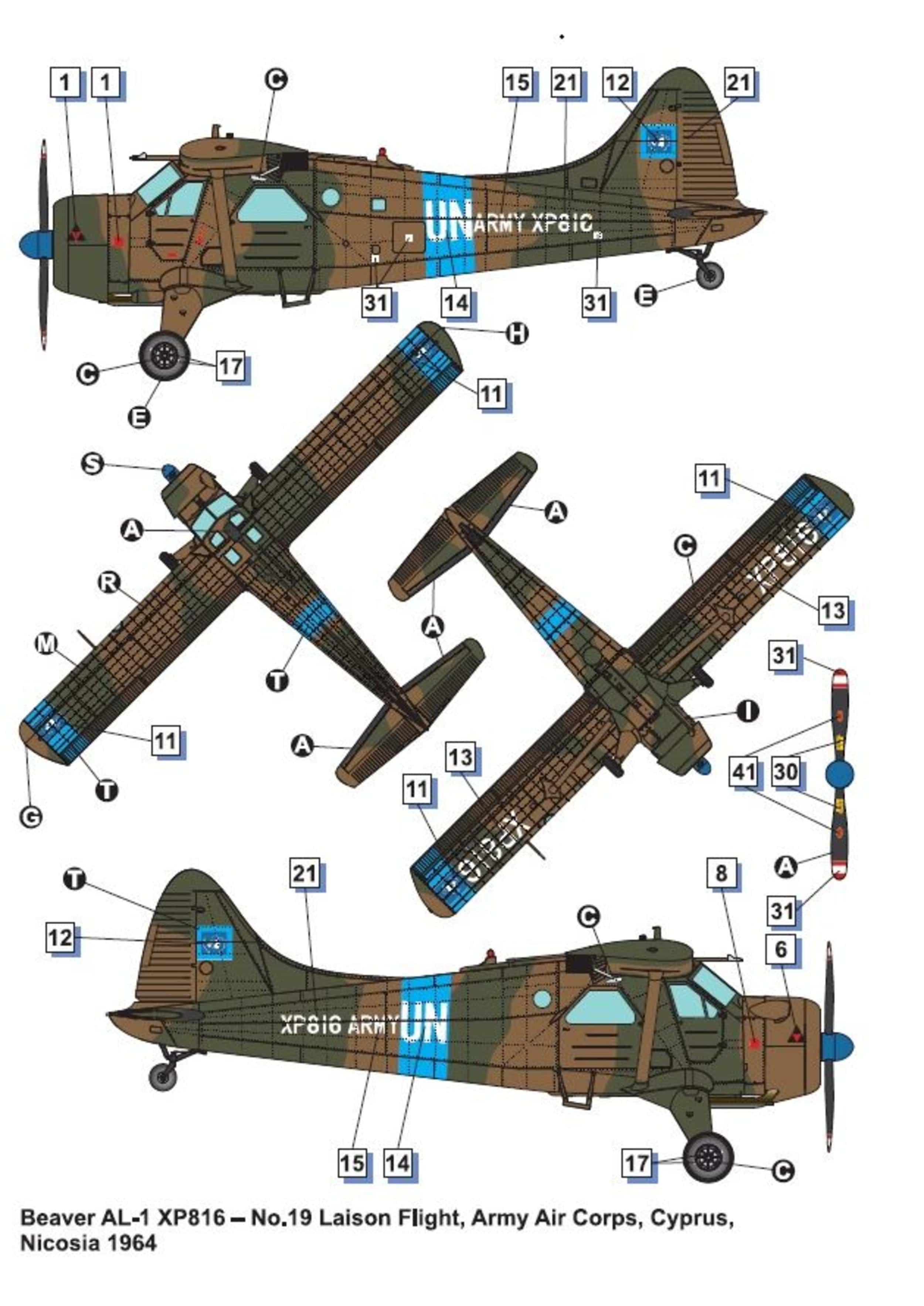 Dora Wings - 48062 - de Havilland Canada Beaver AL Mk 1 - paint schemes