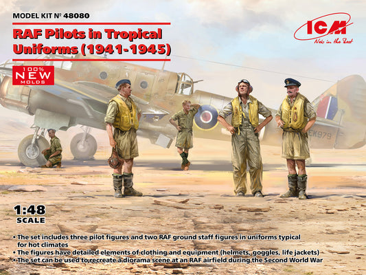 010 - British RAF Pilots in Tropical Uniforms (1941-45) - primary image