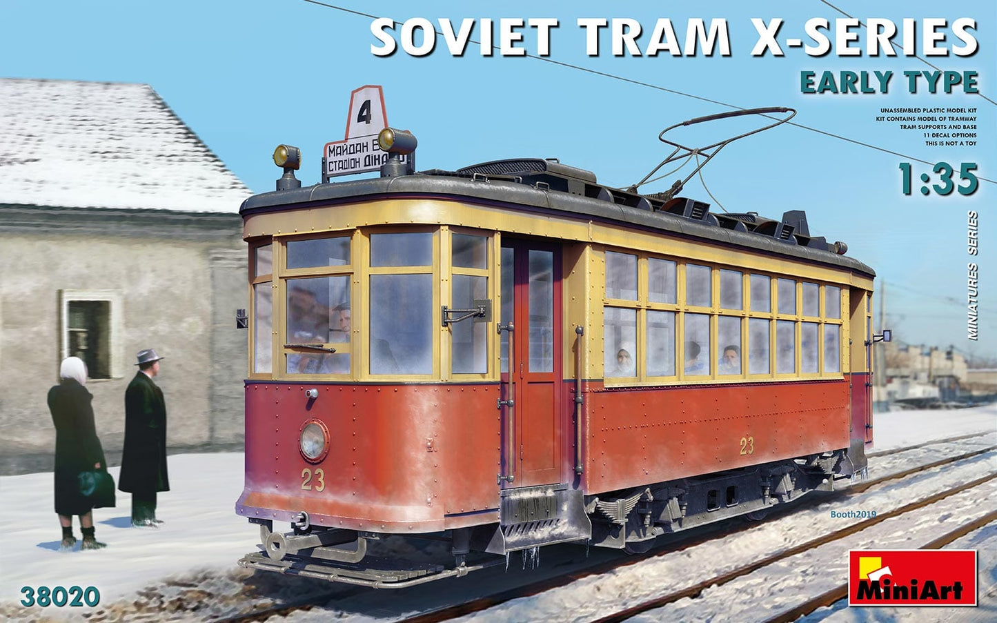 010 - Miniart - 38020 - Soviet X-Series Tram Car - primary image