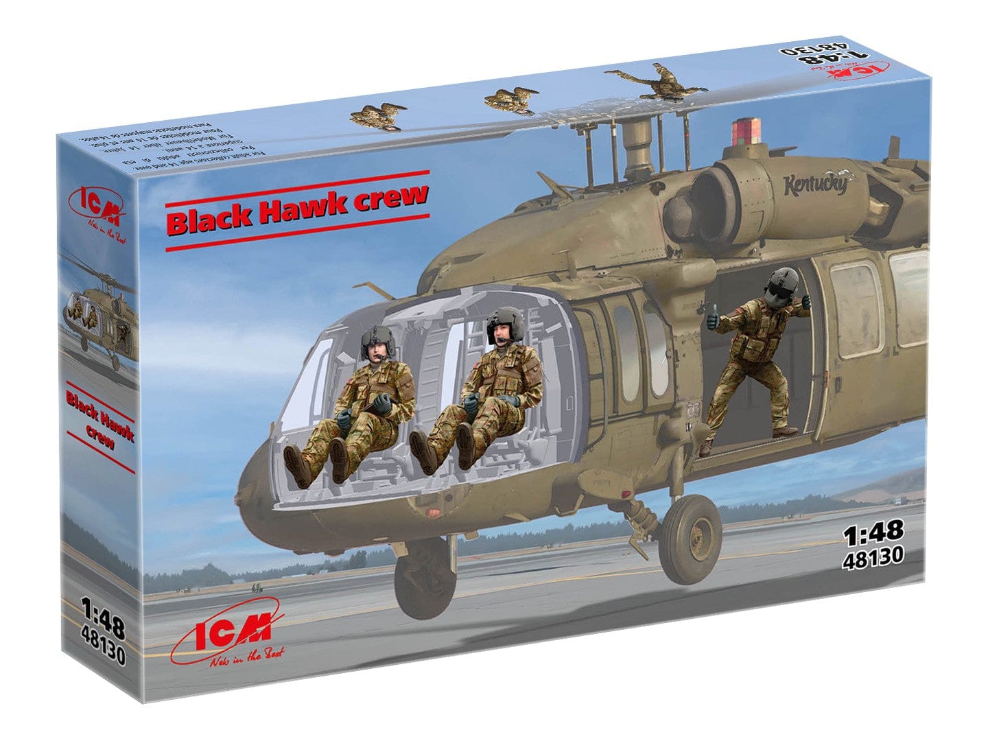 ICM - 48130 - United States UH-60 Black Hawk Crew - box front left angle