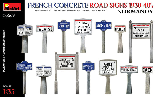 010 - Miniart - 35669 - French Concrete Road Signs (Normandy 1930s-40s) - primary image