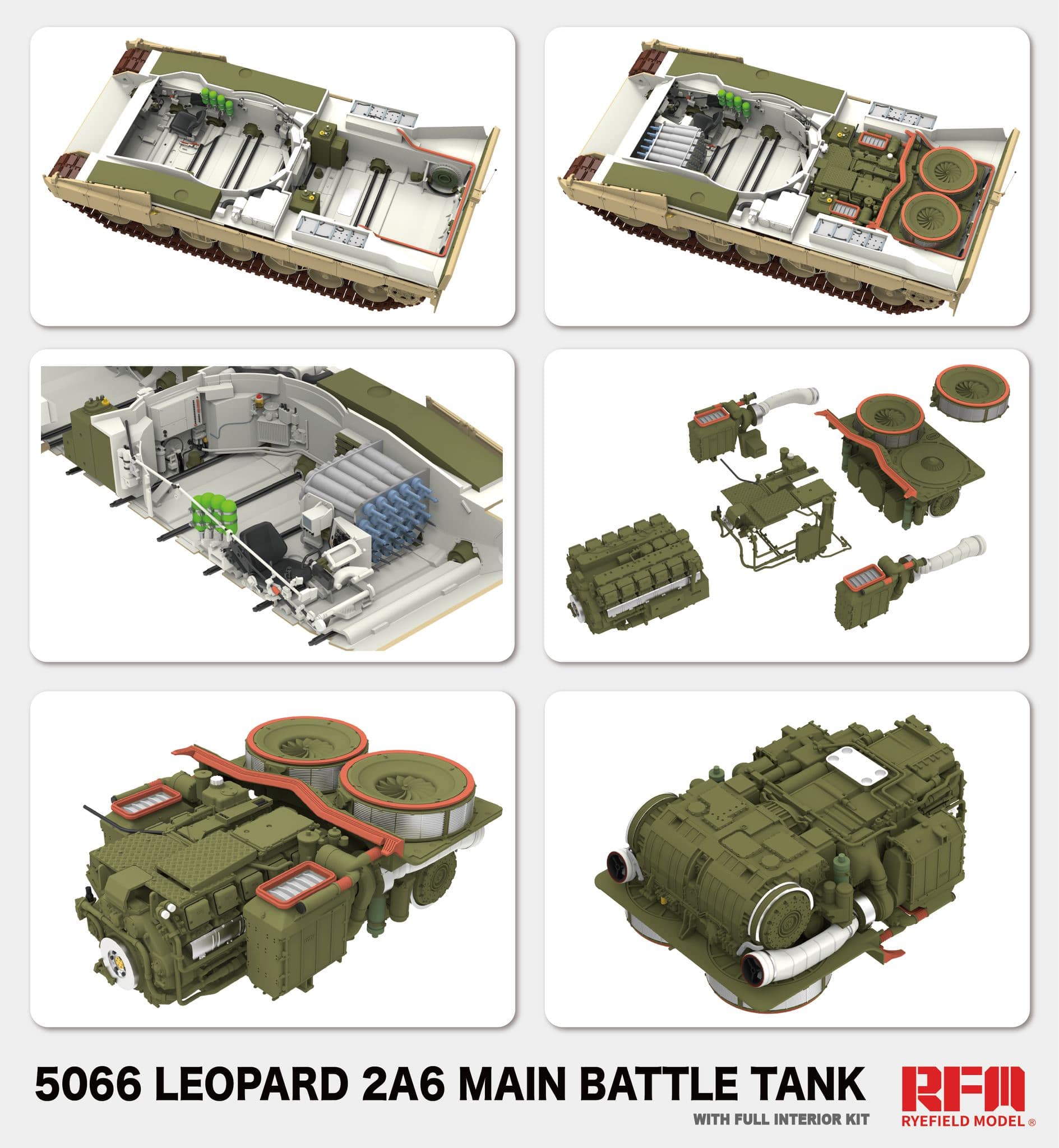 Rye Field Model - 5066 - Leopard 2A6 [interior kit] - digital model