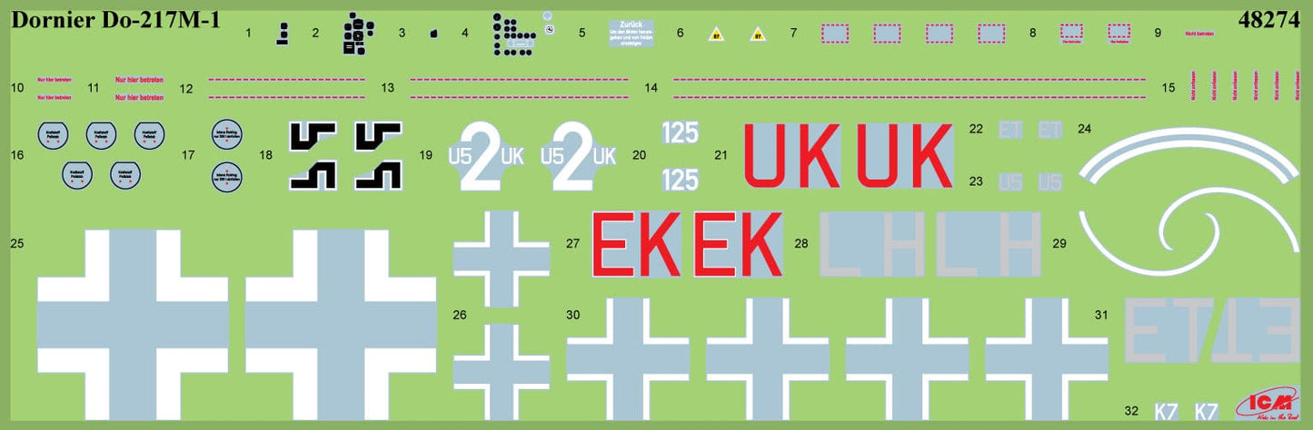 400 - ICM - 48274 - Dornier Do 217 M-1 - decals