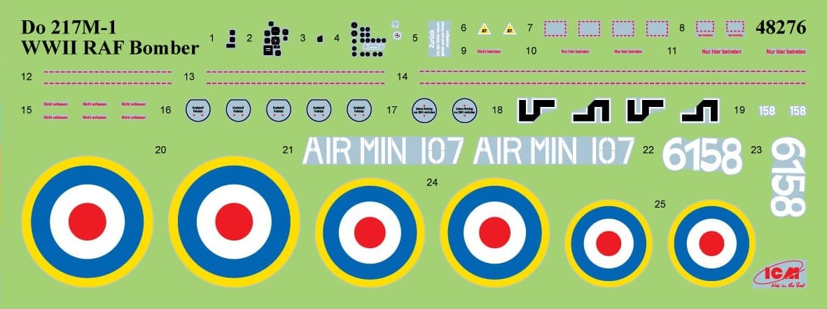 400 - ICM - 48276 - Dornier Do 217 M-1 - decals