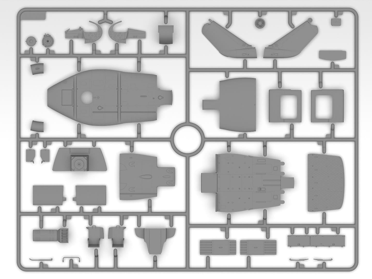 ICM - 48293 - Bell UH-1C Iroquois ‘Huey’ - sprue