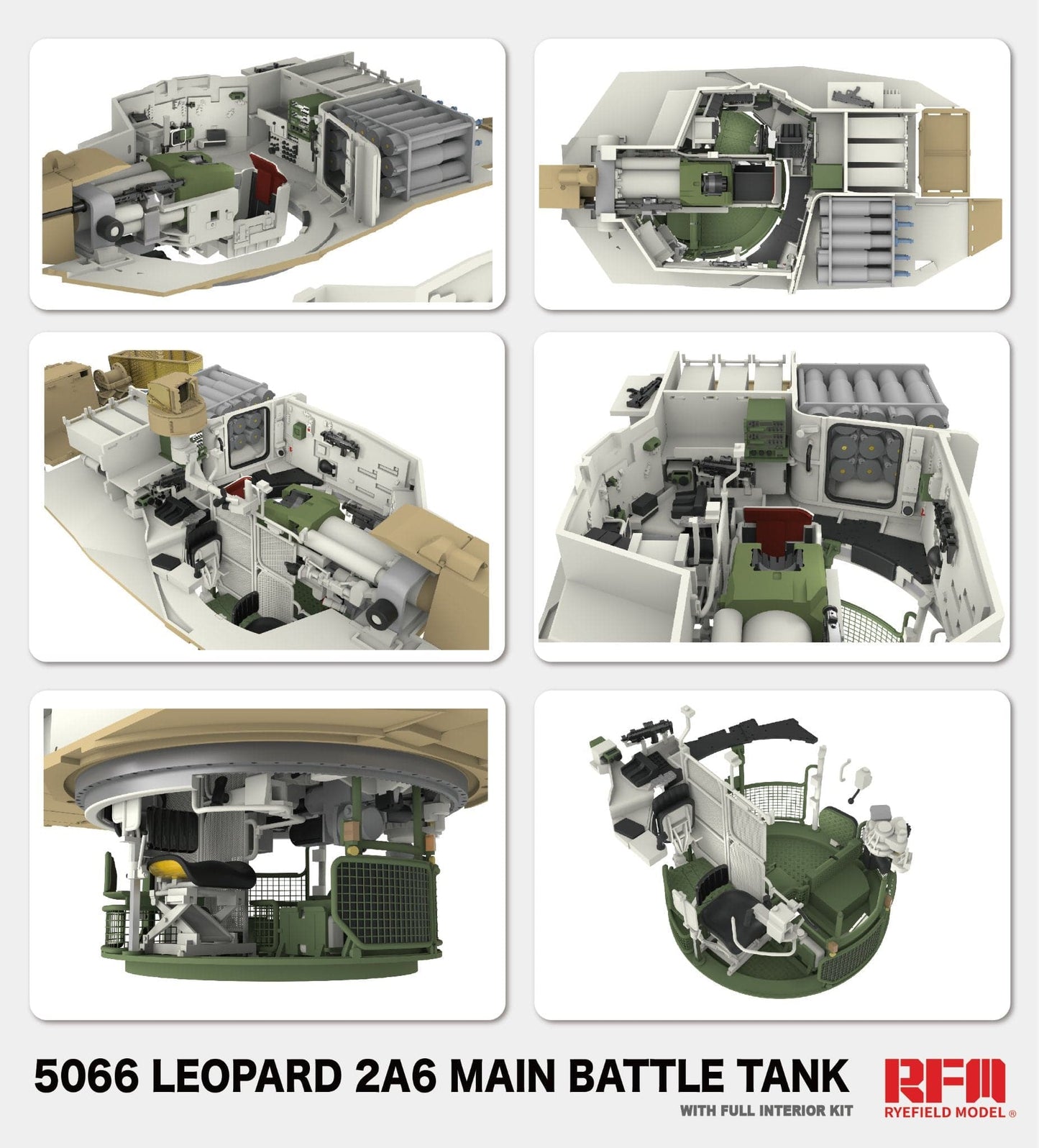 502 - Rye Field Model - 5066 - Leopard 2A6 [interior kit] - digital model