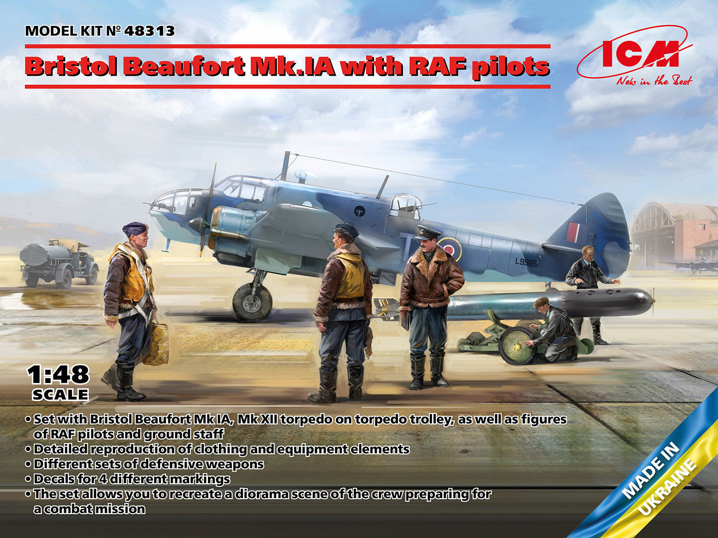 010 - Bristol Beaufort Mk IA with Pilots and Ground Staff - primary image