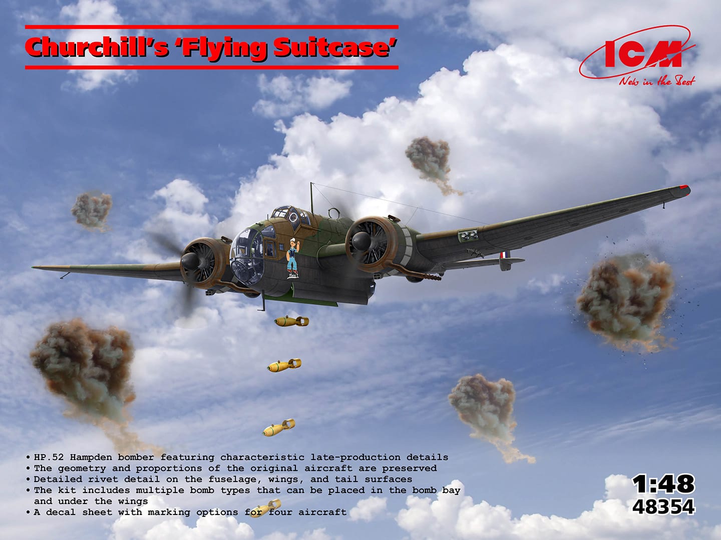 010 - ICM - 48354 - Handley Page Hampden Mk I ‘Churchill’s Flying Suitcase’ - primary image
