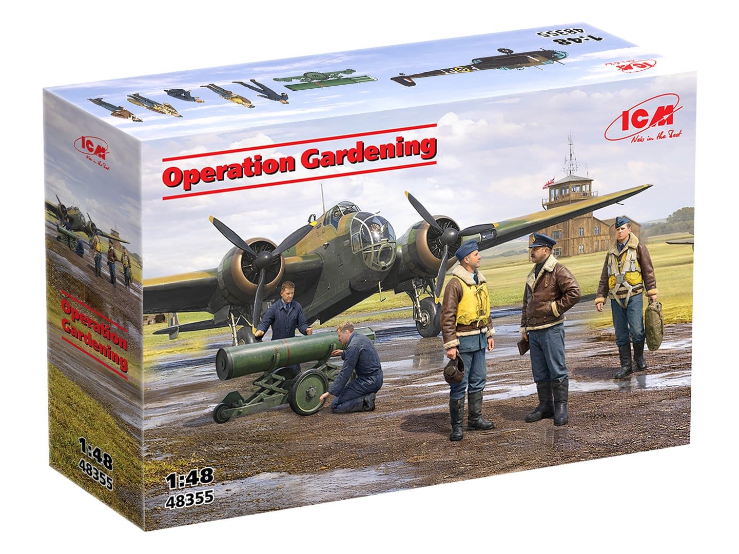ICM - 48355 - Handley Page Hampden Mk I ‘Operation Gardening’ - box front left angle