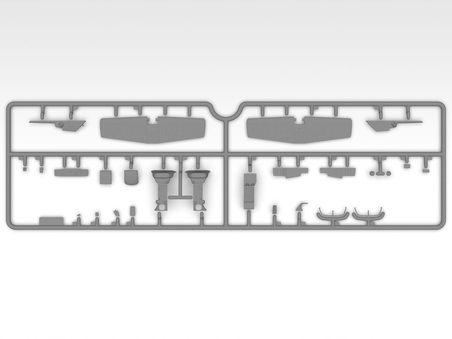 ICM - 48368 - Sikorsky UH-60A Black Hawk with ESSS and Skis - sprue