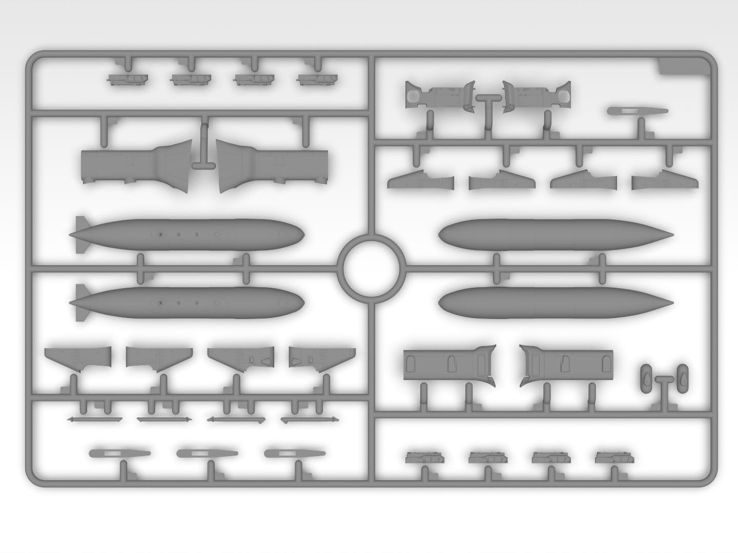 209 - ICM - 48368 - Sikorsky UH-60A Black Hawk with ESSS and Skis - sprue
