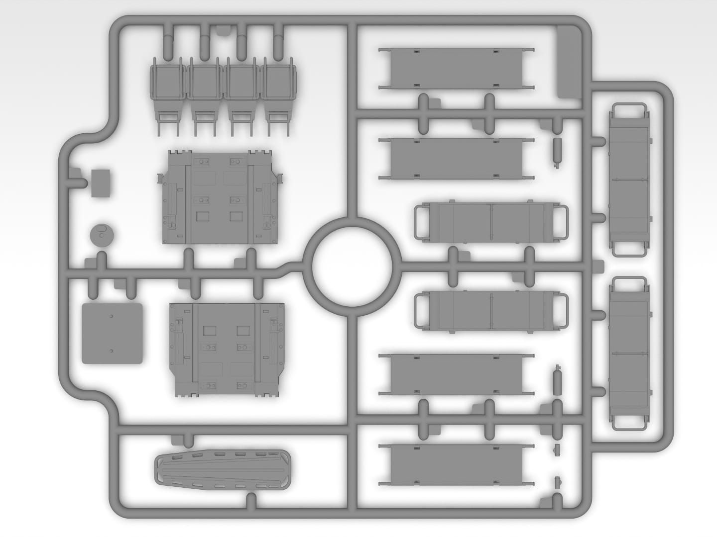 211 - ICM - 48365 - Sikorsky UH-60A Black Hawk Medevac with Crew - sprue