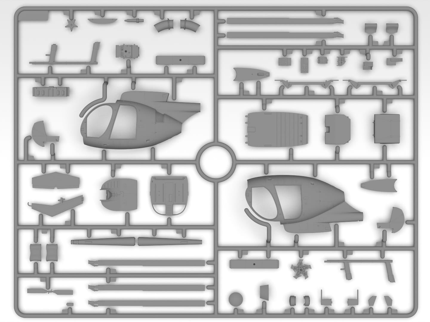 ICM - 48370 - MD AH-6J Little Bird - sprue