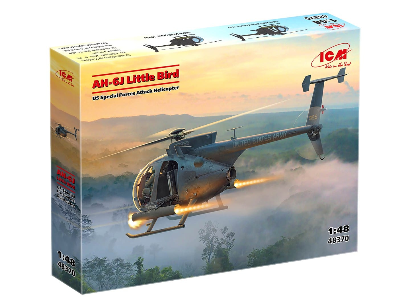 ICM - 48370 - MD AH-6J Little Bird - box front left angle