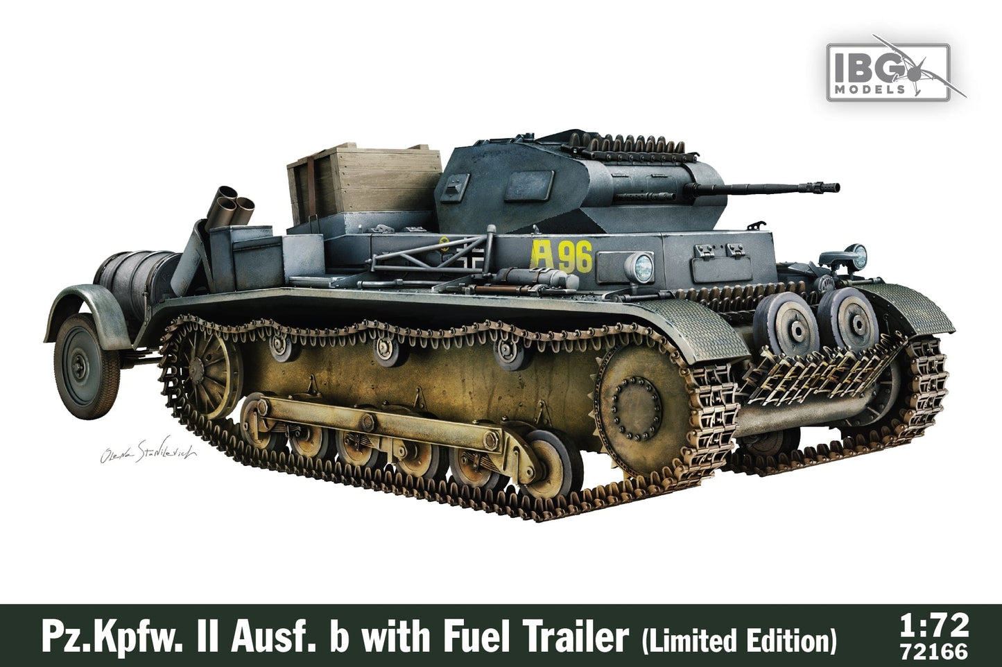 010 - IBG - 72166 - Pz.Kpfw. II Ausf. B with Betr.st.Anh - primary image
