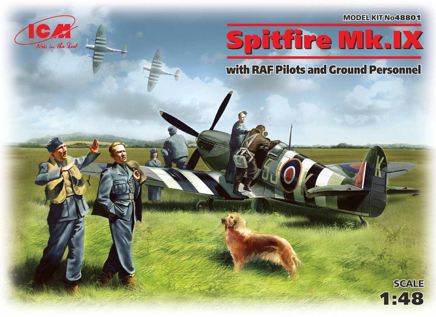 010 - Supermarine Spitfire Mk IX with Pilots and Ground Staff - primary image