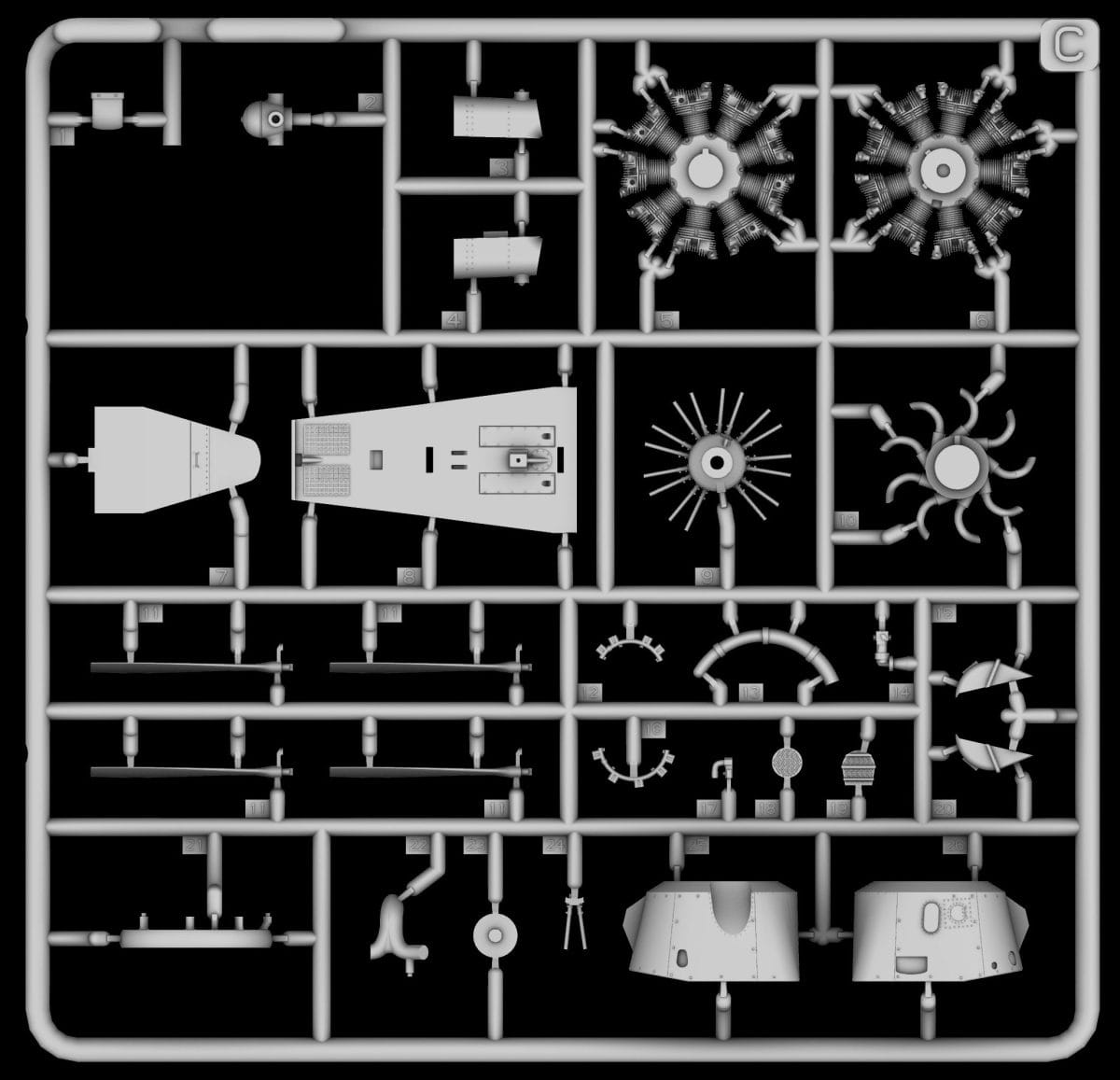 IBG - 48001 - PZL M18B Dromader - sprue