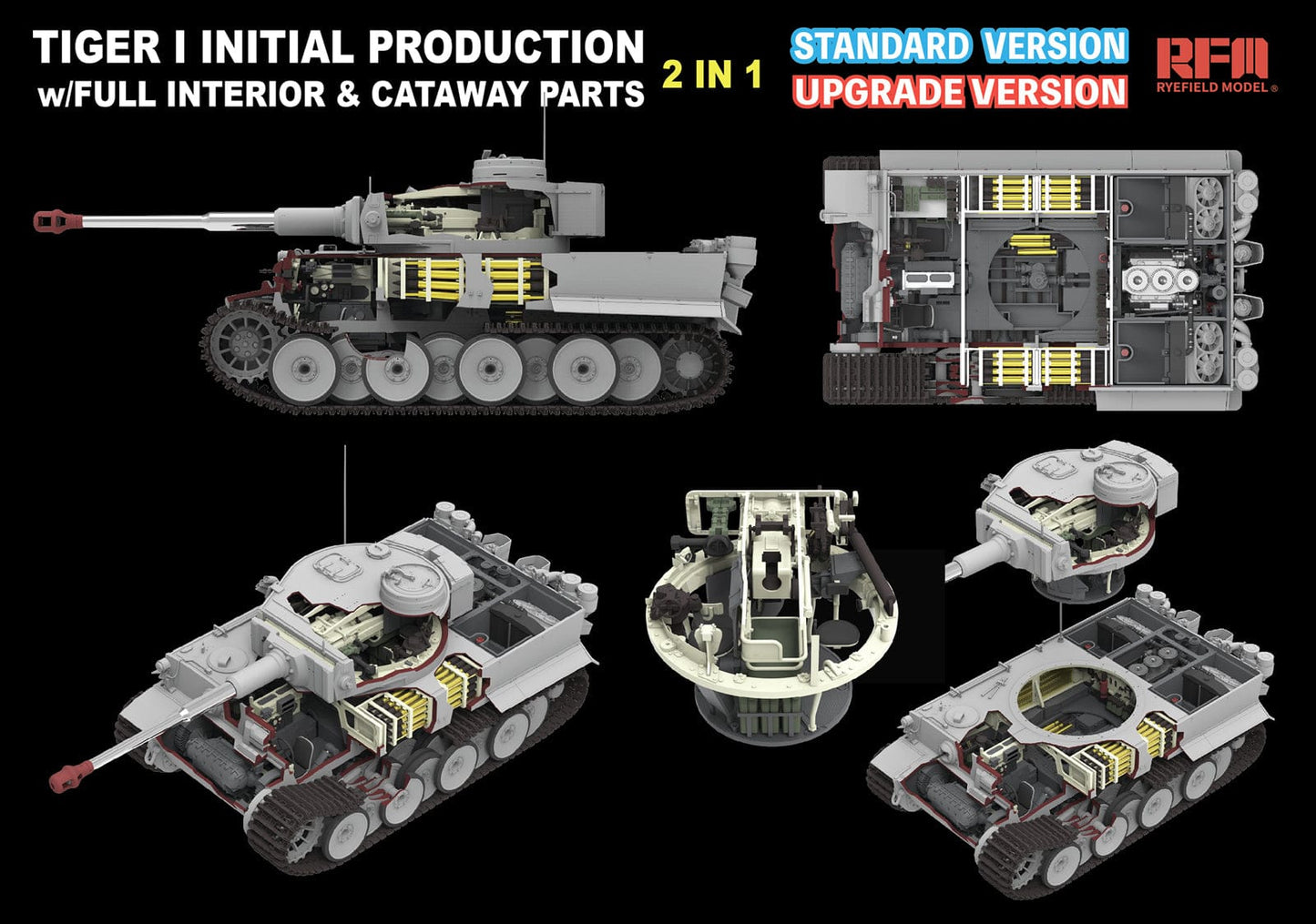 500 - Rye Field Model - 5130 - Pz.Kpfw. VI Ausf. E Tiger I (initial) [interior kit] - digital model