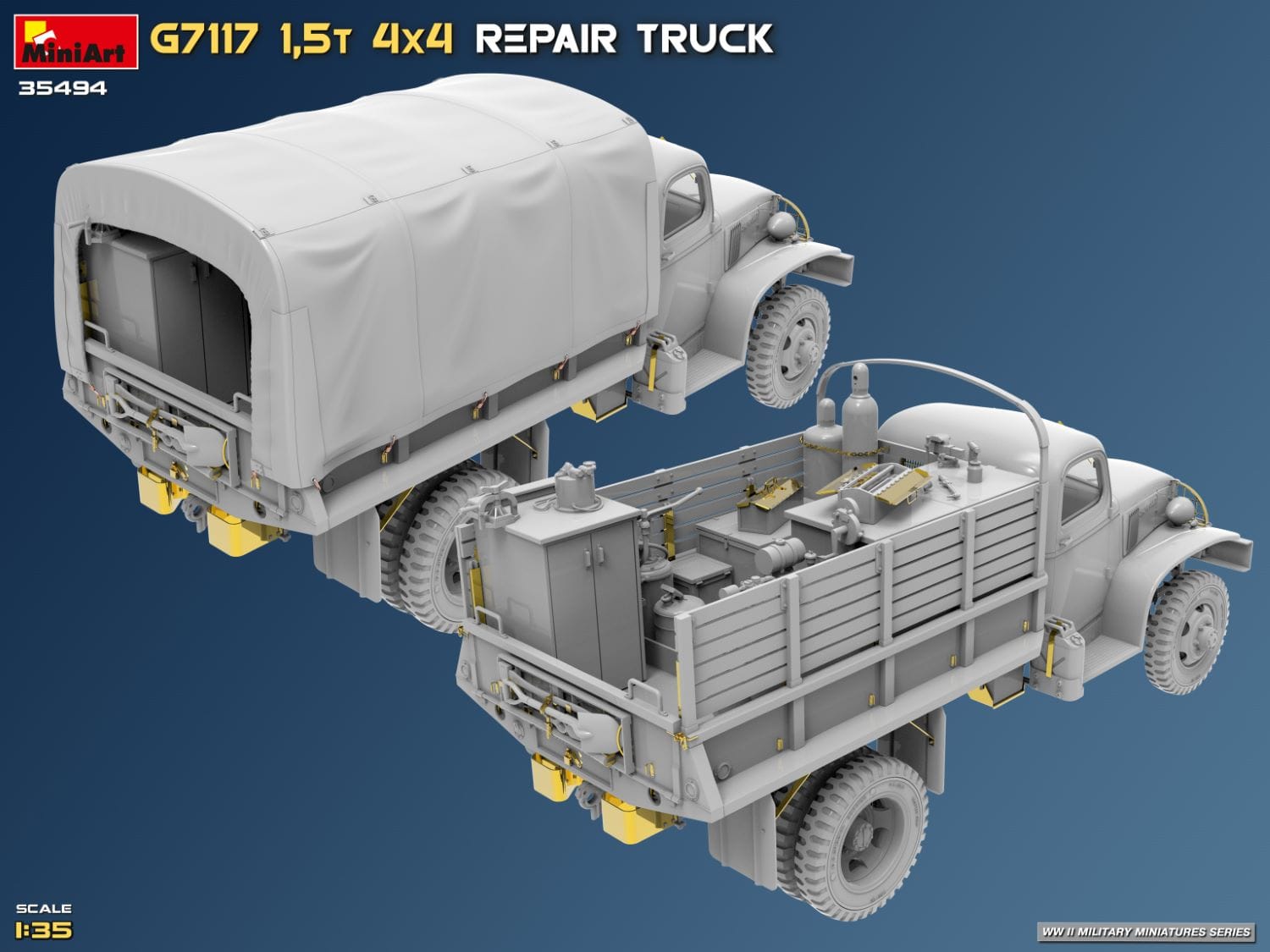Miniart - 35494 - Chevrolet G7117 1½-ton 4x4 Repair - digital model