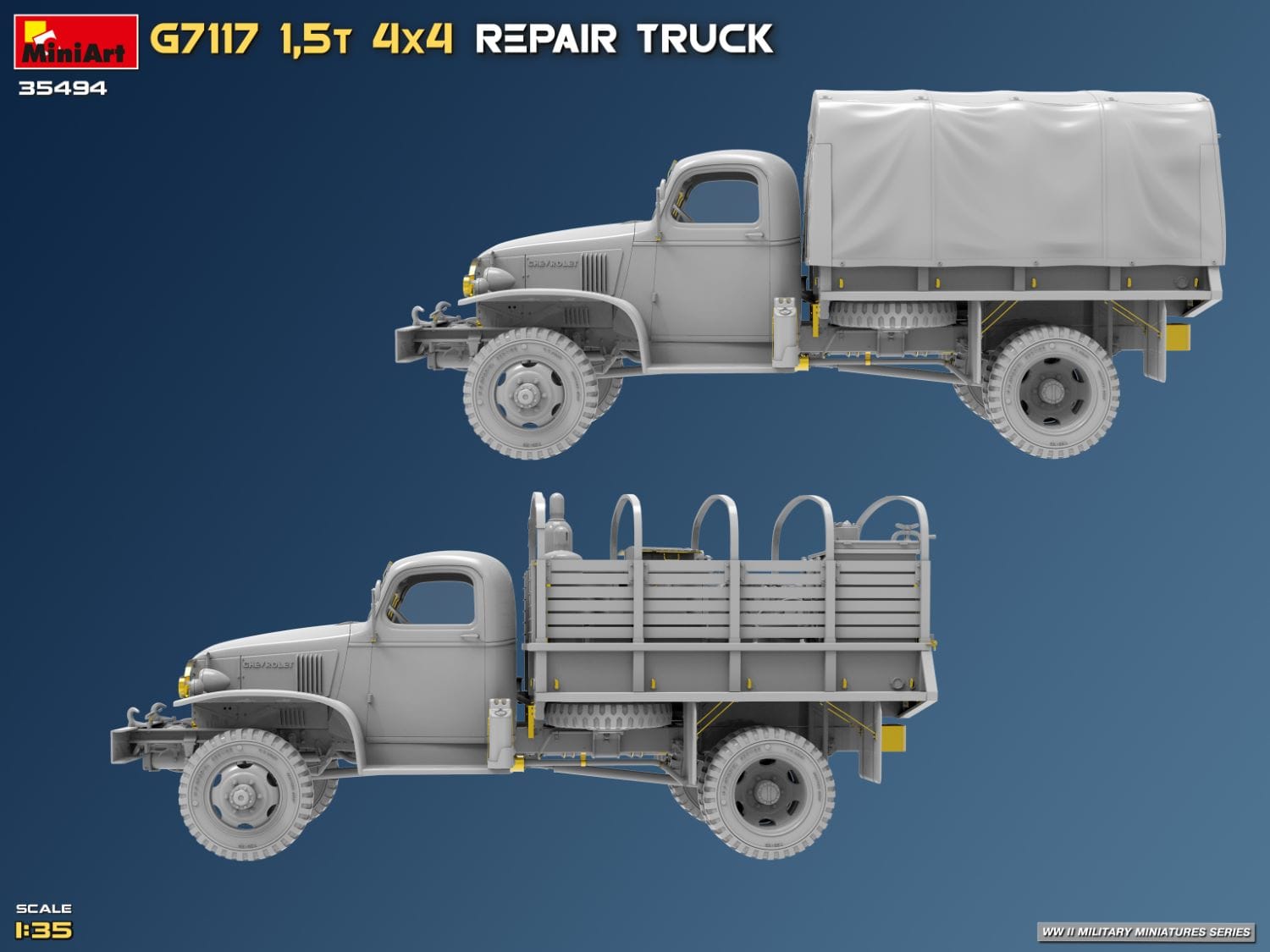 Miniart - 35494 - Chevrolet G7117 1½-ton 4x4 Repair - digital model
