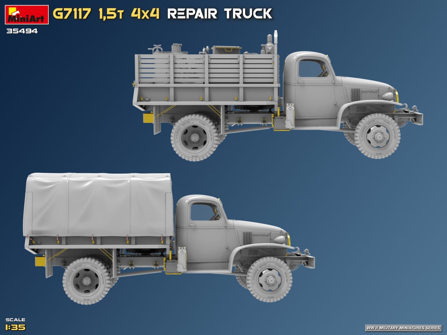 Miniart - 35494 - Chevrolet G7117 1½-ton 4x4 Repair - digital model