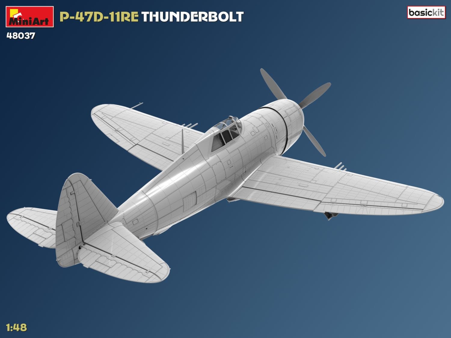 Miniart - 48037 - Republic P-47D-11-RE Thunderbolt Razorback - digital model