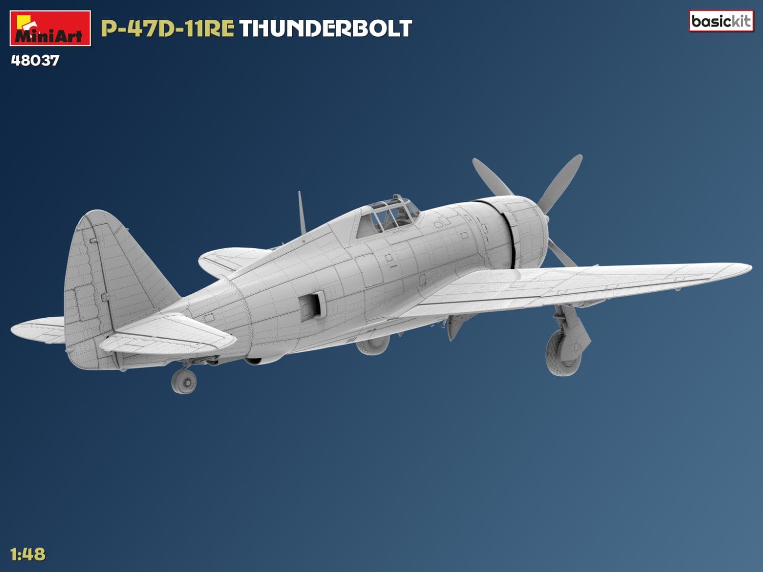 Miniart - 48037 - Republic P-47D-11-RE Thunderbolt Razorback - digital model