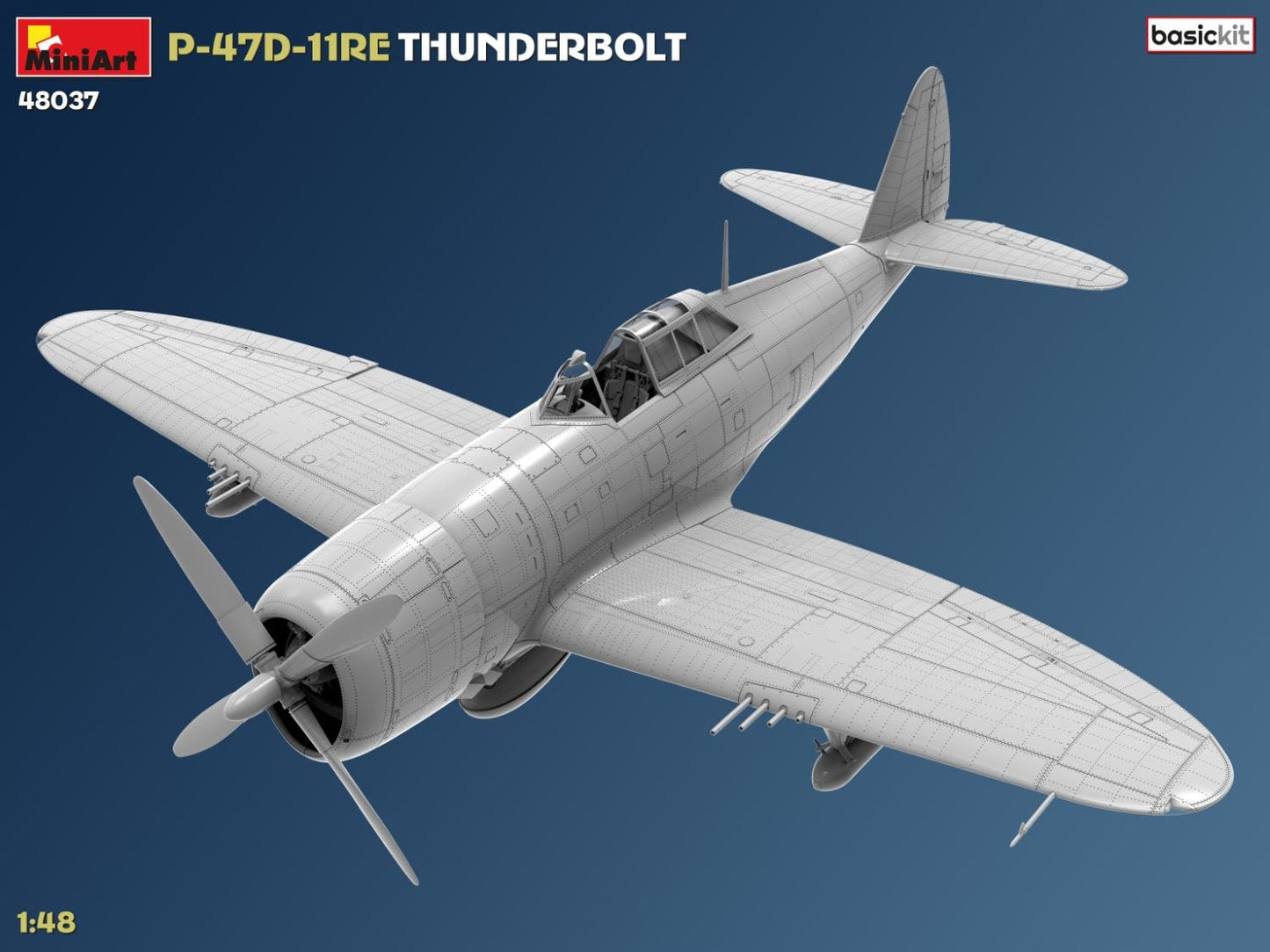 505 - Miniart - 48037 - Republic P-47D-11-RE Thunderbolt Razorback - digital model