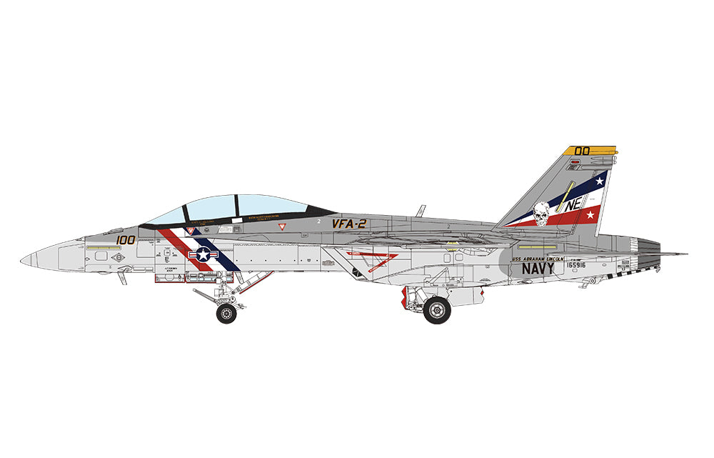 paint schemes - Aircraft piloted by commander CAPT JC. Aquilino, and weapon system officer RADM Scott Van Buskirk, VFA-2 ‘Bounty Hunters‘ Strike Fighter Squadron, Carrier Air Wing 2, USS Abraham Lincoln, 2008 